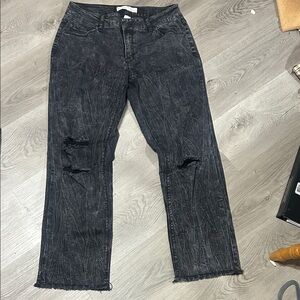 Cato Black Distressed Women Jeans